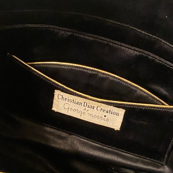 Vintage Christian Dior black suede purse - Picture 3 of 4